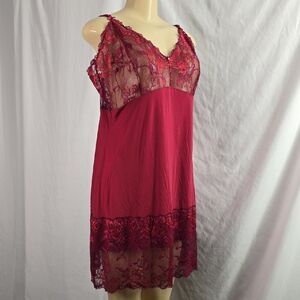 Fantasie Burgundy Lace Chemise